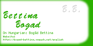 bettina bogad business card